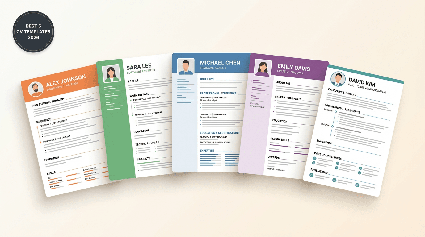 Cover image for: CV Template (نموذج سيرة ذاتية): Best 5 Professional Resume Templates Ready to Download (2026)
