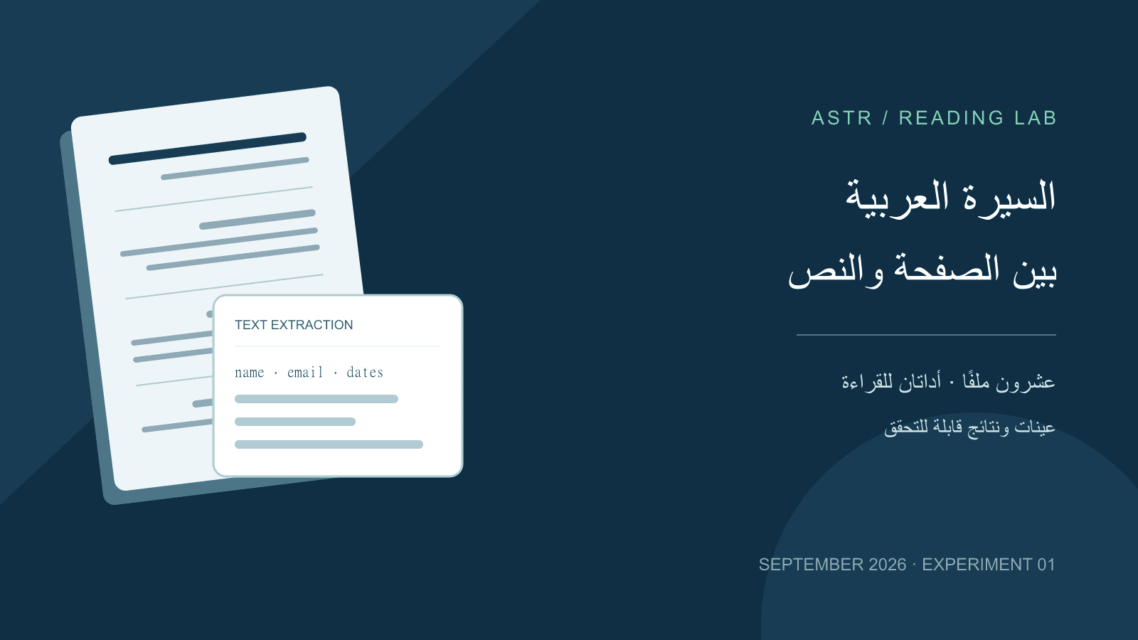 صورة غلاف مقال: قراءة السيرة الذاتية العربية من PDF: تجربة على 20 ملفًا